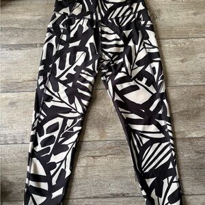 Stylish Black and White Patterned Women's Pants